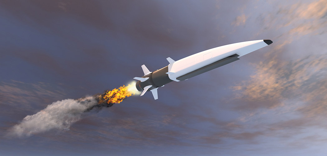 3d illustration of a hypersonic missile